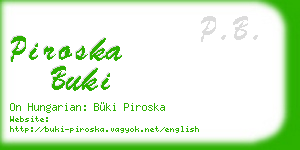piroska buki business card