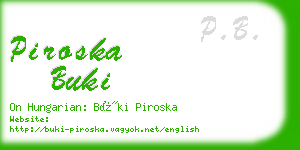 piroska buki business card